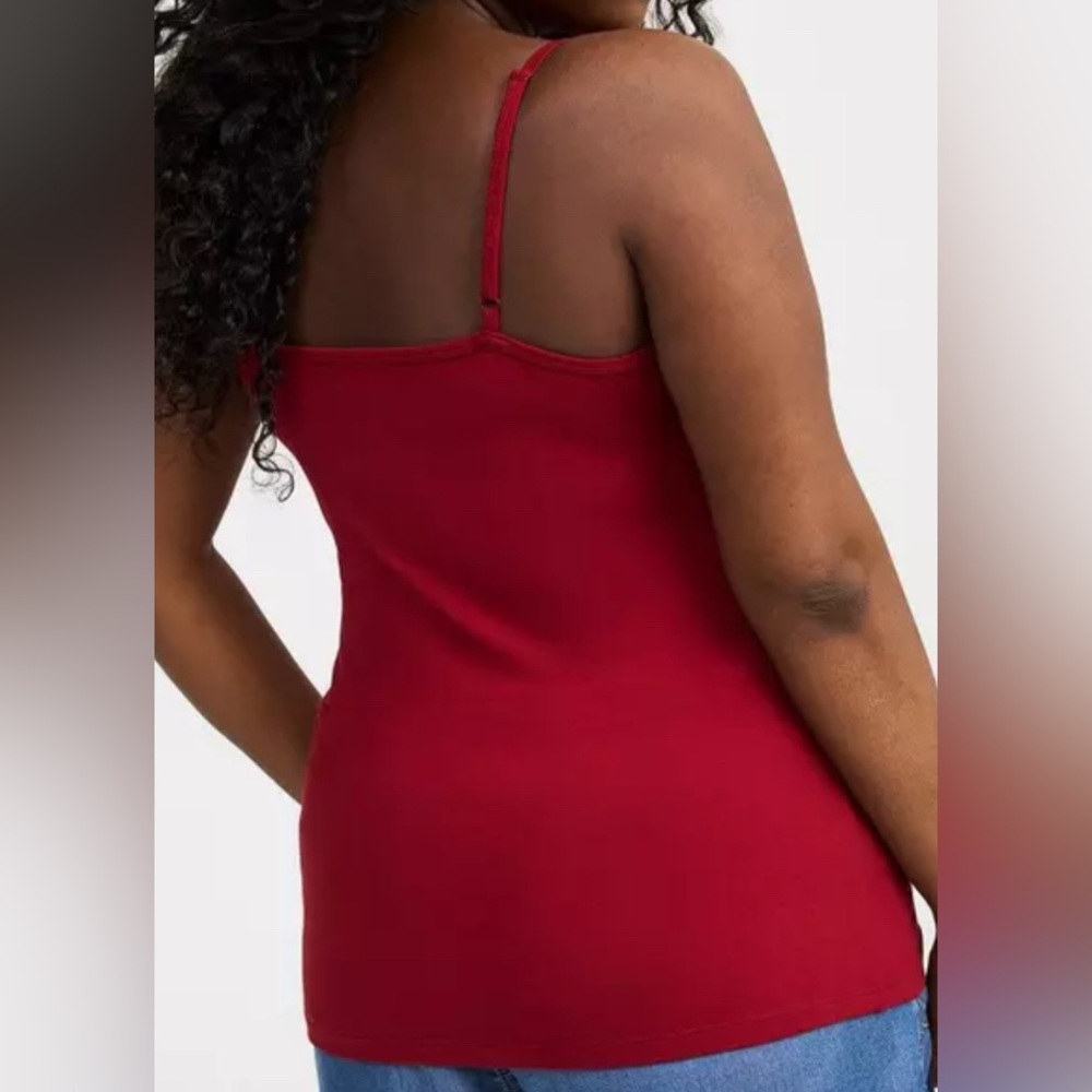 #2479 - TORRID Foxy Tank Top Cami Sleeveless Fitted Rhubarb Red - Picture 3 of 11
